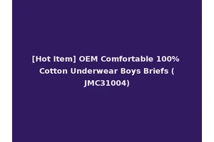 [Hot Item] OEM Comfortable 100% Cotton Underwear Boys Briefs (JMC31004)