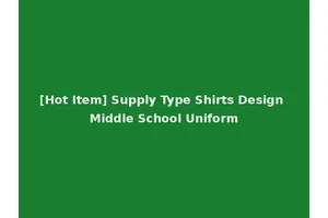 [Hot Item] Supply Type Shirts Design Middle School Uniform