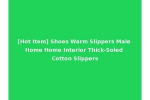 [Hot Item] Shoes Warm Slippers Male Home Home Interior Thick-Soled Cotton Slippers