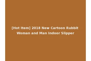 [Hot Item] 2018 New Cartoon Rubbit Woman and Man Indoor Slipper