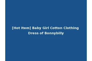 [Hot Item] Baby Girl Cotton Clothing Dress of Bonnybilly