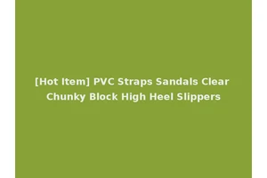 [Hot Item] PVC Straps Sandals Clear Chunky Block High Heel Slippers