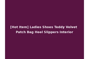 [Hot Item] Ladies Shoes Teddy Velvet Patch Bag Heel Slippers Interior