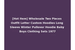 [Hot Item] Wholesale Two Pieces Outfit Letter Custom Hoodies Long Sleeve Winter Pullover Hoodie Baby Boys Clothing Sets 1977