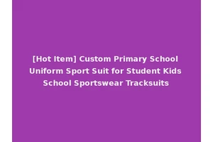 [Hot Item] Custom Primary School Uniform Sport Suit for Student Kids School Sportswear Tracksuits