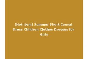 [Hot Item] Summer Short Causal Dress Children Clothes Dresses for Girls