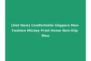 [Hot Item] Comfortable Slippers Men Fashion Mickey Print Home Non-Slip Men