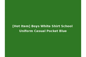 [Hot Item] Boys White Shirt School Uniform Casual Pocket Blue