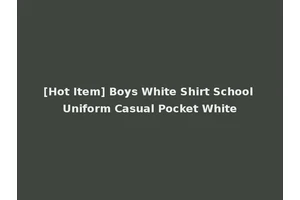 [Hot Item] Boys White Shirt School Uniform Casual Pocket White