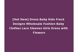 [Hot Item] Dress Baby Kids Frock Designs Wholesale Fashion Baby Clothes Lace Sleeves Girls Dress with Flowers