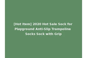 [Hot Item] 2020 Hot Sale Sock for Playground Anti-Slip Trampoline Socks Sock with Grip