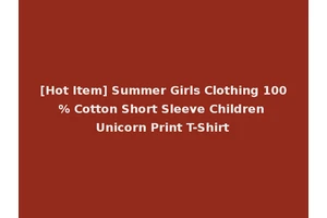 [Hot Item] Summer Girls Clothing 100% Cotton Short Sleeve Children Unicorn Print T-Shirt