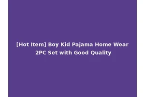 [Hot Item] Boy Kid Pajama Home Wear 2PC Set with Good Quality