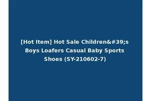 [Hot Item] Hot Sale Children's Boys Loafers Casual Baby Sports Shoes (SY-210602-7)