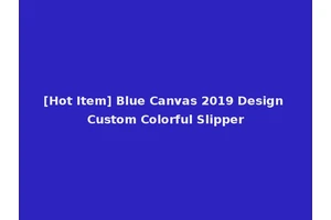 [Hot Item] Blue Canvas 2019 Design Custom Colorful Slipper