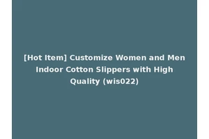 [Hot Item] Customize Women and Men Indoor Cotton Slippers with High Quality (wis022)