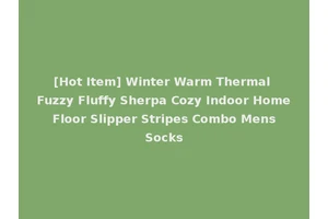 [Hot Item] Winter Warm Thermal Fuzzy Fluffy Sherpa Cozy Indoor Home Floor Slipper Stripes Combo Mens Socks