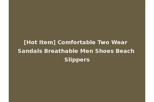 [Hot Item] Comfortable Two Wear Sandals Breathable Men Shoes Beach Slippers
