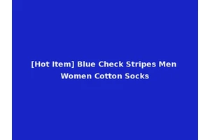 [Hot Item] Blue Check Stripes Men Women Cotton Socks