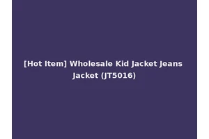 [Hot Item] Wholesale Kid Jacket Jeans Jacket (JT5016)