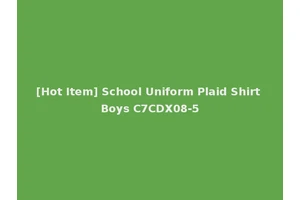 [Hot Item] School Uniform Plaid Shirt Boys C7CDX08-5