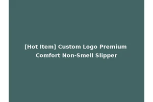 [Hot Item] Custom Logo Premium Comfort Non-Smell Slipper