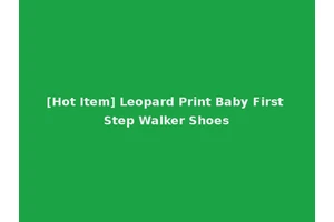 [Hot Item] Leopard Print Baby First Step Walker Shoes