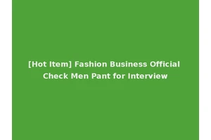 [Hot Item] Fashion Business Official Check Men Pant for Interview