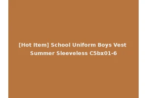 [Hot Item] School Uniform Boys Vest Summer Sleeveless C5bx01-6