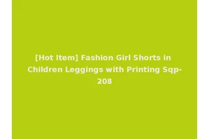 [Hot Item] Fashion Girl Shorts in Children Leggings with Printing Sqp-208