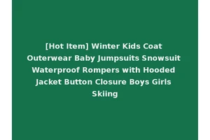 [Hot Item] Winter Kids Coat Outerwear Baby Jumpsuits Snowsuit Waterproof Rompers with Hooded Jacket Button Closure Boys Girls Skiing
