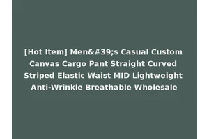 [Hot Item] Men's Casual Custom Canvas Cargo Pant Straight Curved Striped Elastic Waist MID Lightweight Anti-Wrinkle Breathable Wholesale