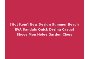 [Hot Item] New Design Summer Beach EVA Sandals Quick Drying Casual Shoes Men Holey Garden Clogs