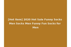[Hot Item] 2020 Hot Sale Funny Socks Men Socks Men Funny Fun Socks for Men