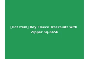 [Hot Item] Boy Fleece Tracksuits with Zipper Sq-6456