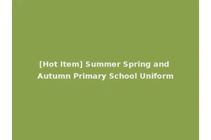 [Hot Item] Summer Spring and Autumn Primary School Uniform