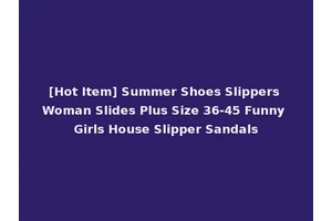 [Hot Item] Summer Shoes Slippers Woman Slides Plus Size 36-45 Funny Girls House Slipper Sandals
