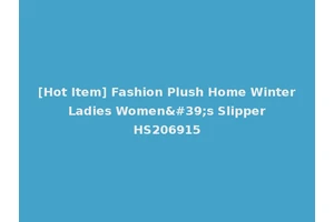 [Hot Item] Fashion Plush Home Winter Ladies Women's Slipper HS206915