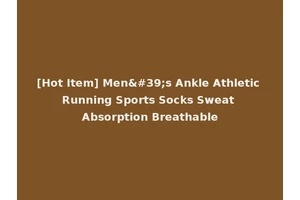 [Hot Item] Men's Ankle Athletic Running Sports Socks Sweat Absorption Breathable