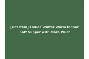 [Hot Item] Ladies Winter Warm Indoor Soft Slipper with More Plush