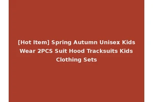 [Hot Item] Spring Autumn Unisex Kids Wear 2PCS Suit Hood Tracksuits Kids Clothing Sets