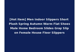 [Hot Item] Men Indoor Slippers Short Plush Spring Autumn Warm Flat Shoes Male Home Bedroom Slides Gray Slip on Female House Floor Slippers