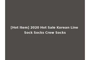 [Hot Item] 2020 Hot Sale Korean Line Sock Socks Crew Socks