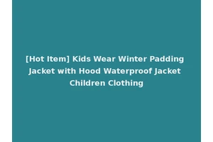 [Hot Item] Kids Wear Winter Padding Jacket with Hood Waterproof Jacket Children Clothing