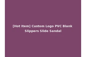 [Hot Item] Custom Logo PVC Blank Slippers Slide Sandal