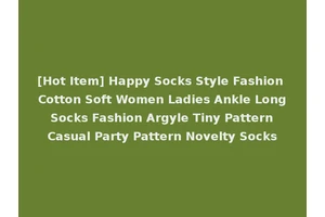 [Hot Item] Happy Socks Style Fashion Cotton Soft Women Ladies Ankle Long Socks Fashion Argyle Tiny Pattern Casual Party Pattern Novelty Socks