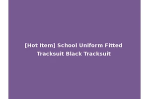 [Hot Item] School Uniform Fitted Tracksuit Black Tracksuit