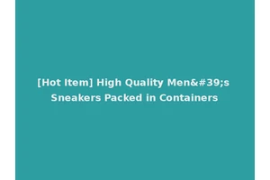 [Hot Item] High Quality Men's Sneakers Packed in Containers