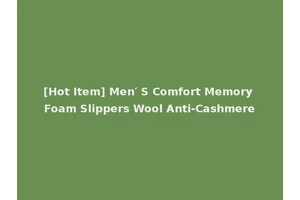 [Hot Item] Men′ S Comfort Memory Foam Slippers Wool Anti-Cashmere