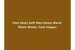 [Hot Item] Soft Men Home Warm Plush Winter Foot Slipper